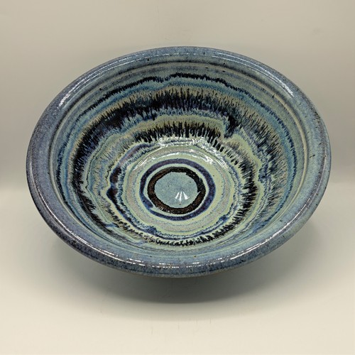 Click to view detail for #230132 Bowl Blue Swirl 11x4 $28